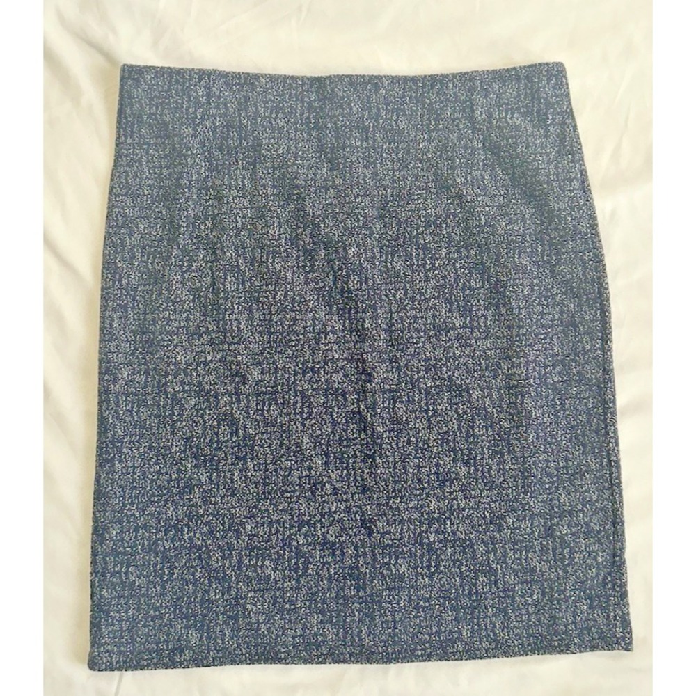 Loft Womens Knit Mini Skirt Charcoal Gray Straight Cut NWT Large Office Wear